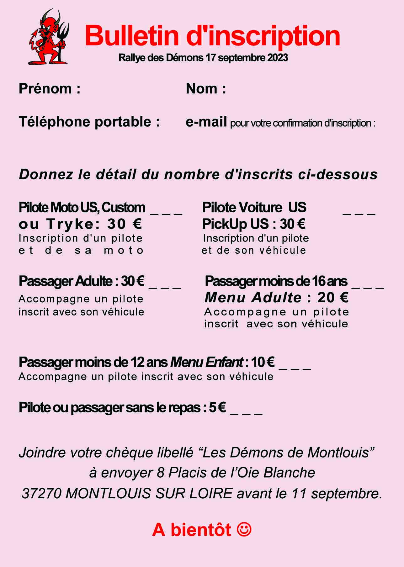Le RALLYE des DEMONS 4° édition